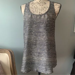 ✨❗️SALE❗️Aqua navy white stripe pocket racer back tank top